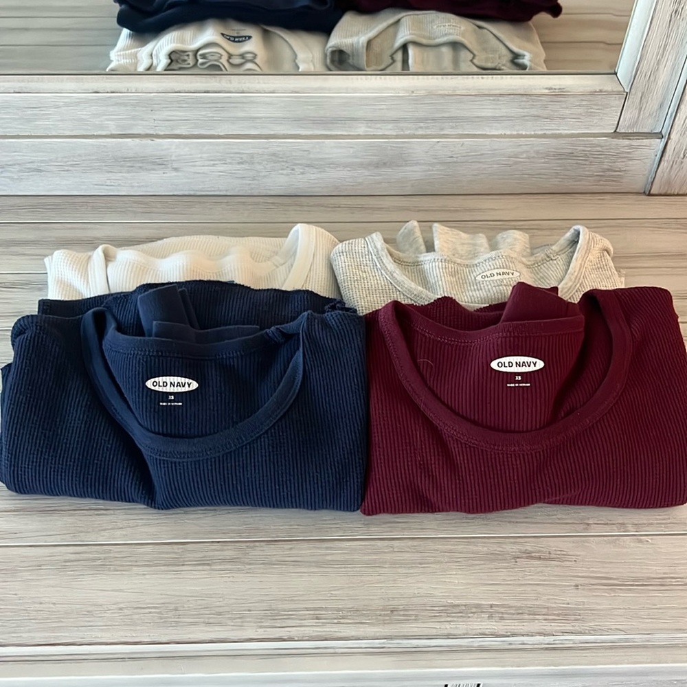 Old Navy, long sleeve ribbed shirts